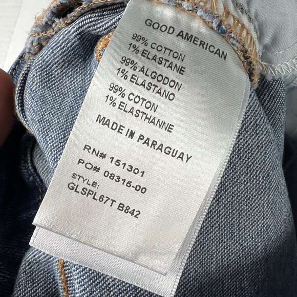 Good American Jeans Women's Measured 25x26 Good Legs Cigarette Blue Denim Tag 24 - Picture 8 of 16